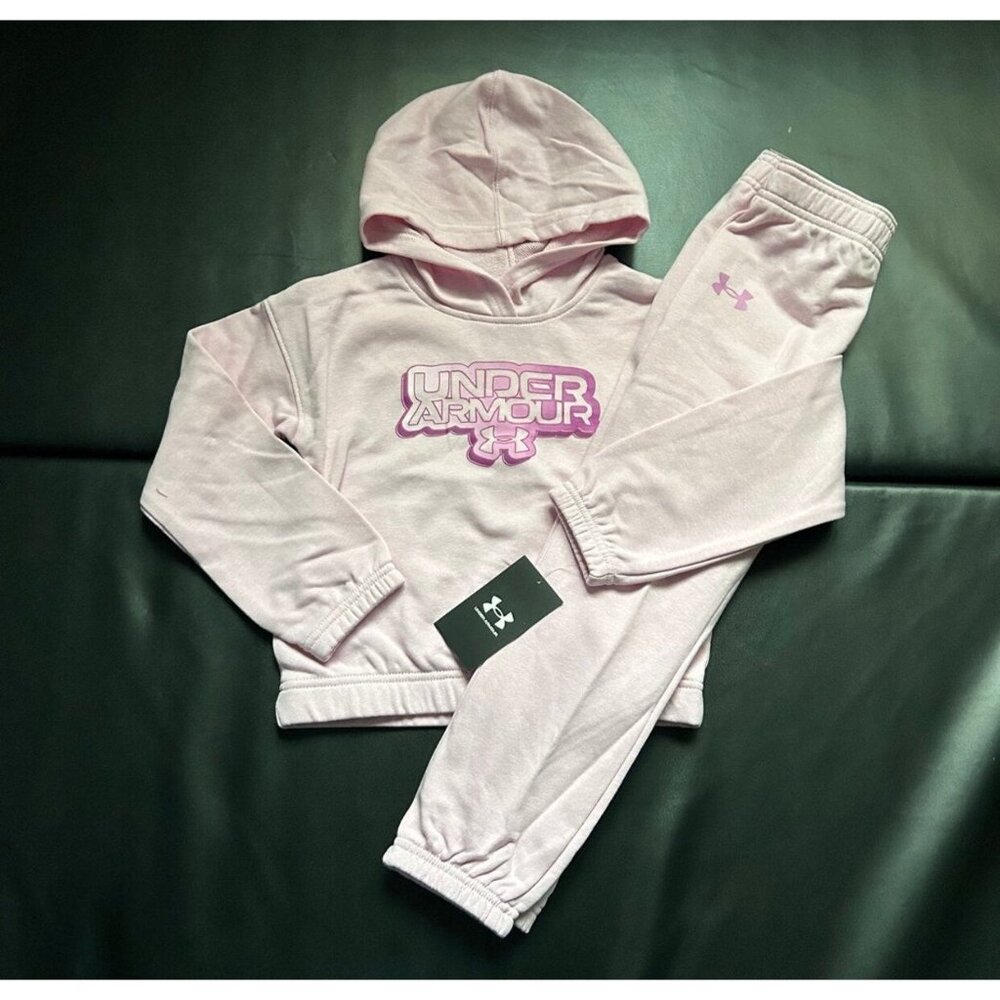 NWT Under Armour Gradient Hoodie & Joggers Set Girl Size 6